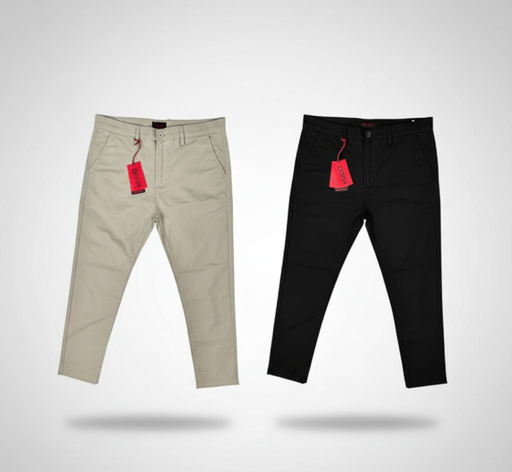 Hogo Boss Twill Pant Cream Black Combo